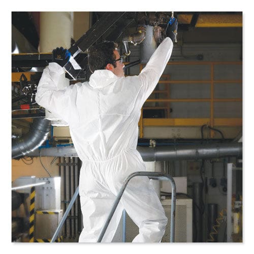 KleenGuard A30 Elastic-back And Cuff Hooded Coveralls 2x-large White 25/carton - Janitorial & Sanitation - KleenGuard™