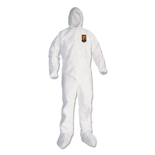 KleenGuard A30 Elastic Back And Cuff Hooded/boots Coveralls Large White 25/carton - Janitorial & Sanitation - KleenGuard™
