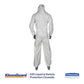 KleenGuard A35 Liquid And Particle Protection Coveralls Zipper Front Hooded Elastic Wrists And Ankles Large White 25/carton - Janitorial &