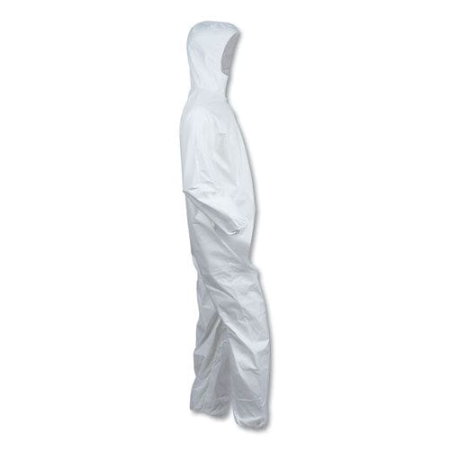KleenGuard A40 Elastic-cuff And Ankle Hooded Coveralls 4x-large White 25/carton - Janitorial & Sanitation - KleenGuard™