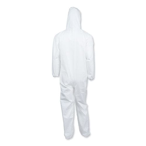 KleenGuard A40 Elastic-cuff And Ankle Hooded Coveralls Large White 25/carton - Janitorial & Sanitation - KleenGuard™