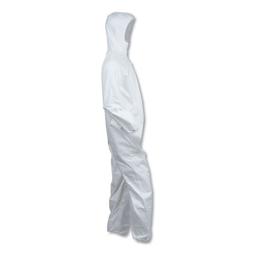 KleenGuard A40 Elastic-cuff And Ankle Hooded Coveralls Large White 25/carton - Janitorial & Sanitation - KleenGuard™