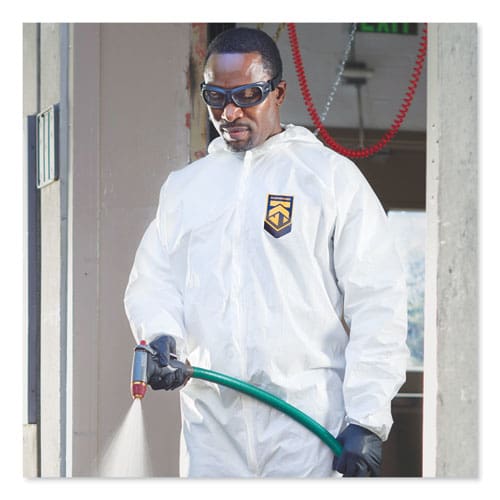 KleenGuard A40 Elastic-cuff And Ankles Hooded Coveralls 2x-large White 25/carton - Janitorial & Sanitation - KleenGuard™