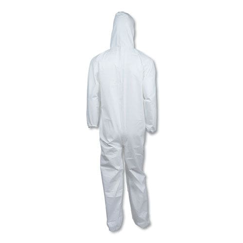 KleenGuard A40 Elastic-cuff And Ankles Hooded Coveralls 2x-large White 25/carton - Janitorial & Sanitation - KleenGuard™