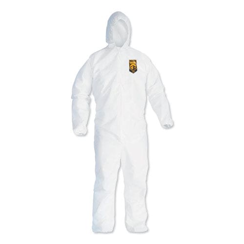 KleenGuard A40 Elastic-cuff And Ankles Hooded Coveralls X-large White 25/carton - Janitorial & Sanitation - KleenGuard™