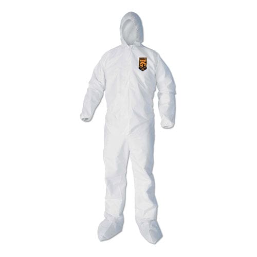 KleenGuard A40 Elastic-cuff Ankle Hood And Boot Coveralls 3x-large White 25/carton - Janitorial & Sanitation - KleenGuard™