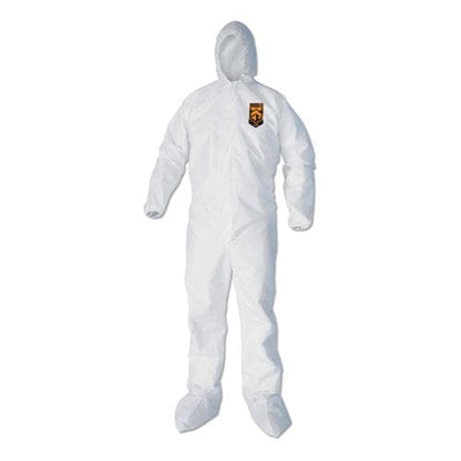 KleenGuard A40 Elastic-cuff Ankle Hood And Boot Coveralls X-large White 25/carton - Janitorial & Sanitation - KleenGuard™