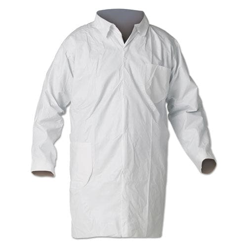 KleenGuard A40 Liquid And Particle Protection Lab Coats Large White 30/carton - Janitorial & Sanitation - KleenGuard™