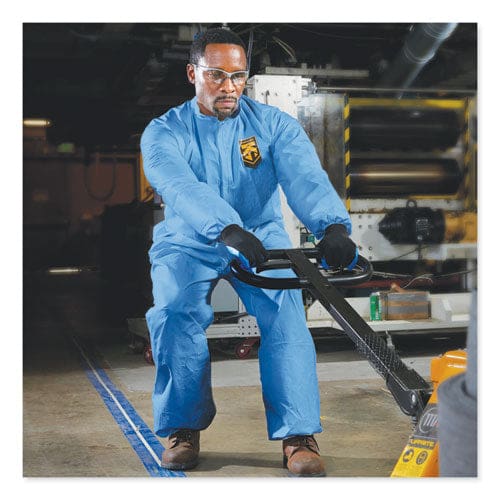 KleenGuard A60 Elastic-cuff Ankle And Back Coveralls X-large Blue 24/carton - Janitorial & Sanitation - KleenGuard™
