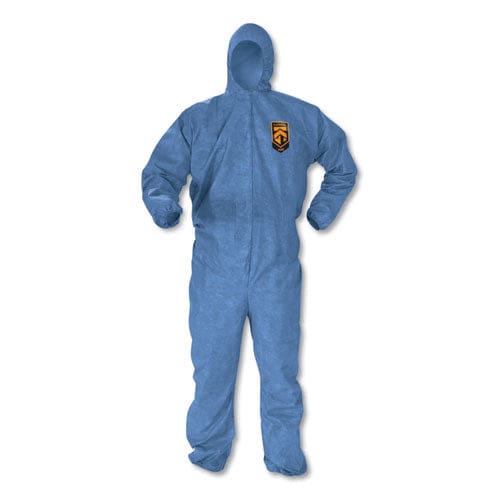 KleenGuard A60 Elastic-cuff Ankles And Back Hooded Coveralls 2x-large Blue 24/carton - Janitorial & Sanitation - KleenGuard™