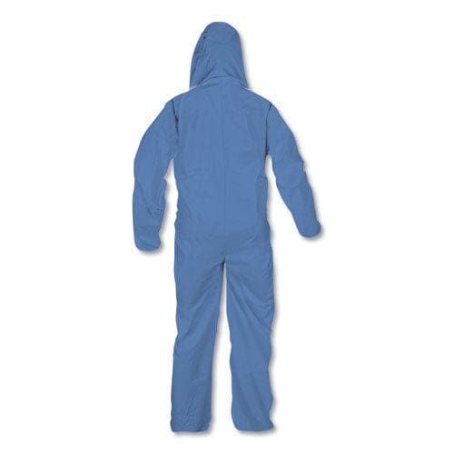 KleenGuard A60 Elastic-cuff Ankles And Back Hooded Coveralls 2x-large Blue 24/carton - Janitorial & Sanitation - KleenGuard™