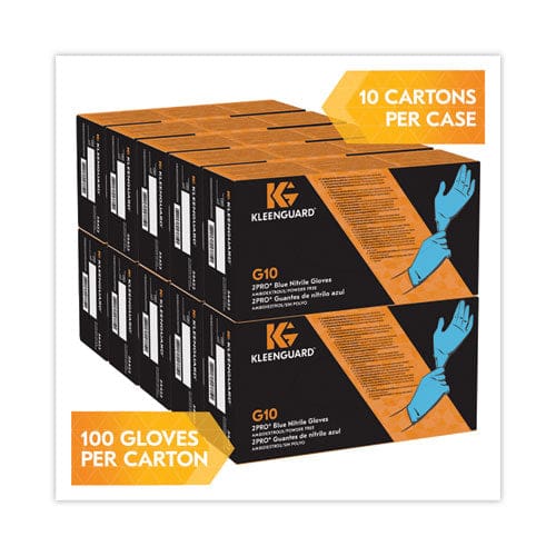 KleenGuard G10 2pro Nitrile Gloves Blue Medium 1,000/carton - Janitorial & Sanitation - KleenGuard™