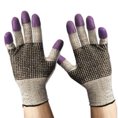 KleenGuard G60 Purple Nitrile Gloves 230 Mm Length Medium/size 8 Black/white Pair - Office - KleenGuard™