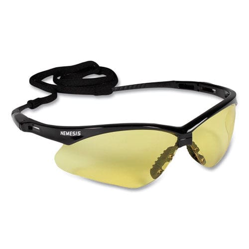 KleenGuard Nemesis Safety Glasses Black Frame Amber Lens 12/box - Office - KleenGuard™