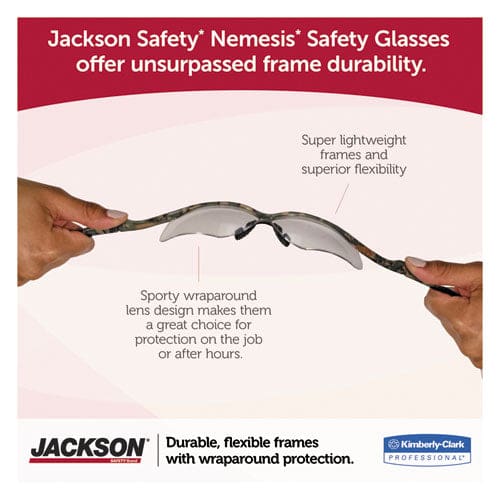 KleenGuard Nemesis Safety Glasses Black Frame Blue Mirror Lens - Office - KleenGuard™
