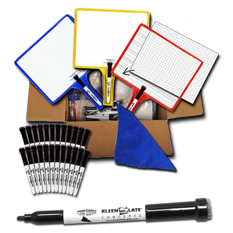 Kleenslate Dry Erase Board 12Pk System Standard Classroom Pack - Dry Erase Boards - Kleenslate Concepts Lp
