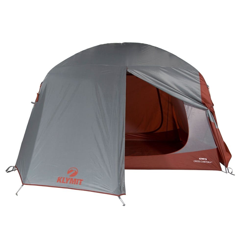 Klymit Cross Canyon 4-Person (3 Season) Tent - Red - Camping Equipment - Klymit