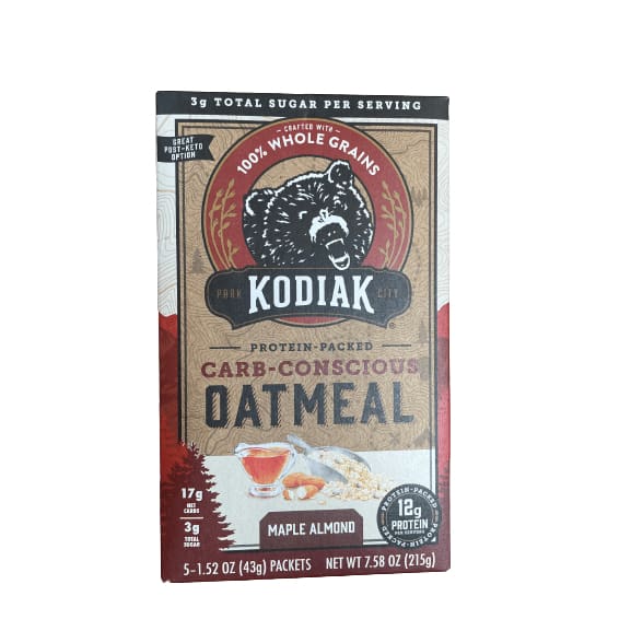Kodiak Kodiak Cakes, Carb Conscious Maple Almond Oatmeal Packets, 5 Ct