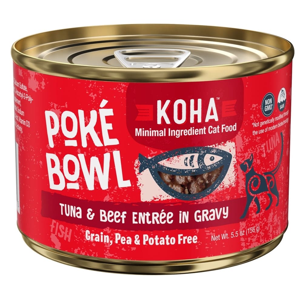 Koha Cat Grain Free Pok Tuna and Beef 5.5oz.(Case of 24) - Pet Supplies - Koha