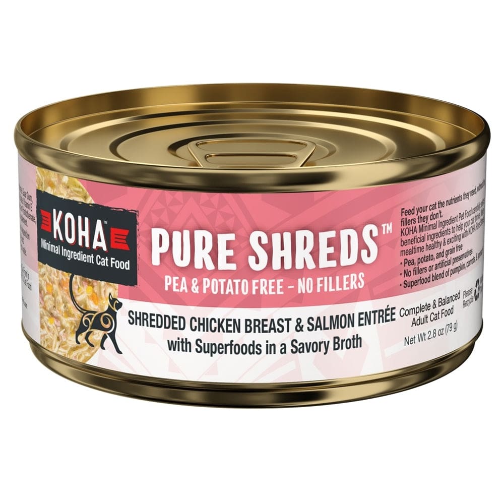 Koha Cat Grain Free Shredded Chicken Salmon 5.5Oz(Case of 12) - Pet Supplies - Koha