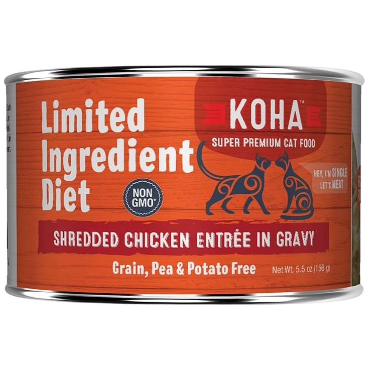 Koha Cat Limited Ingredient Grain Free Shredded Chicken 5.5oz.(Case of 24) - Pet Supplies - Koha