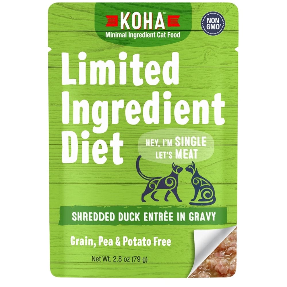 Koha Cat Limited Ingredient Grain Free Shredded Duck 2.8Oz(Case of 24) - Pet Supplies - Koha