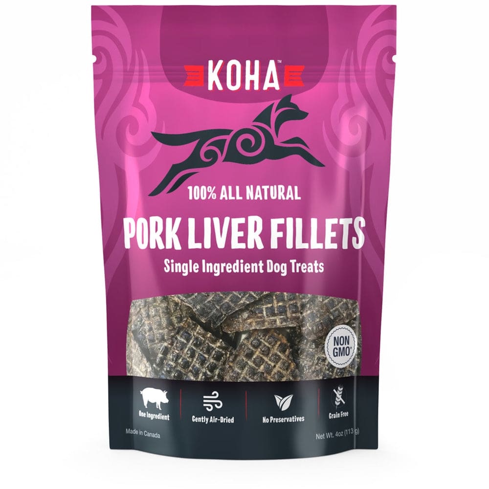 Koha Dog Grain Free Air Dried Pork Fillet 4oz. - Pet Supplies - Koha