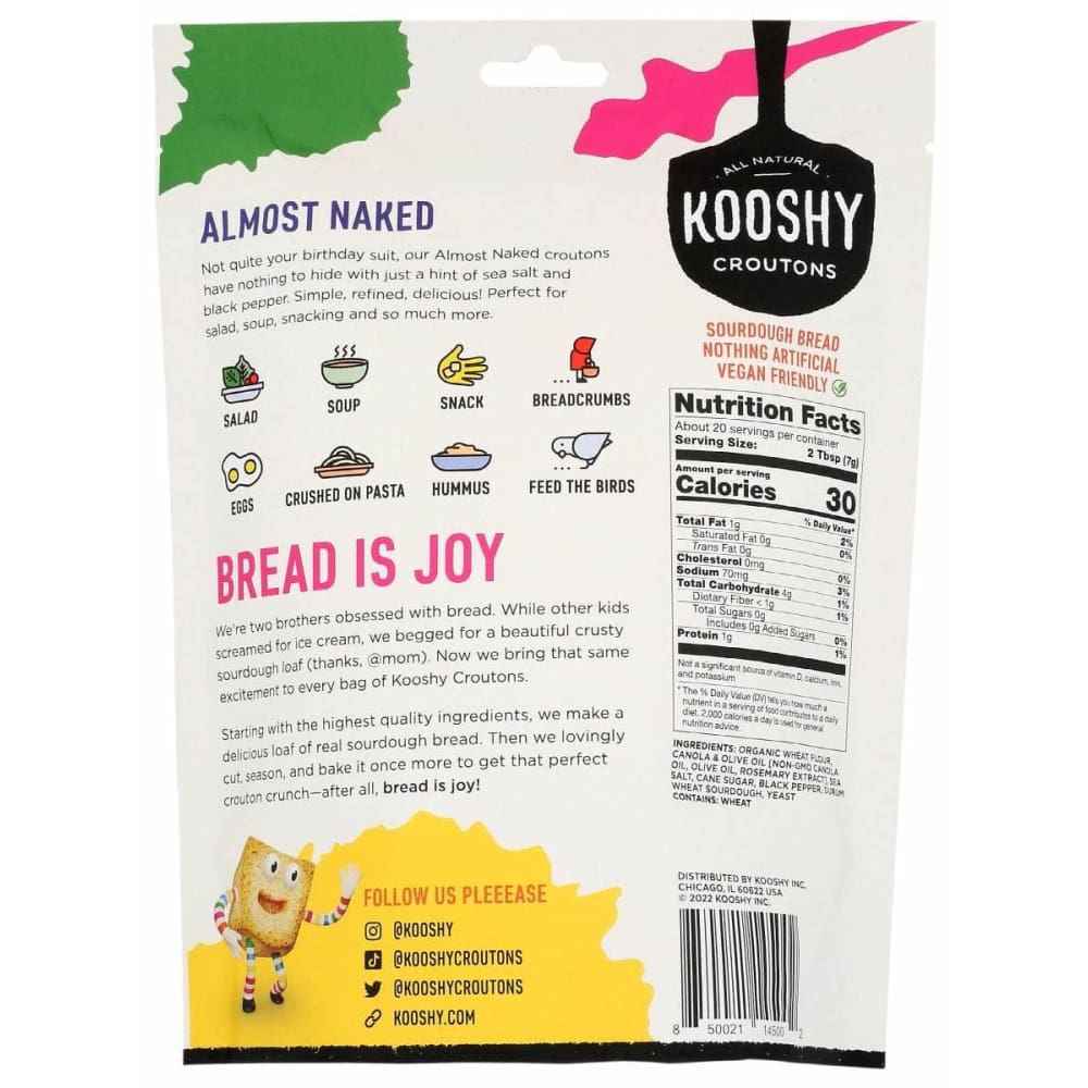 KOOSHY Grocery > Bread KOOSHY: Almost Naked Croutons, 5 oz