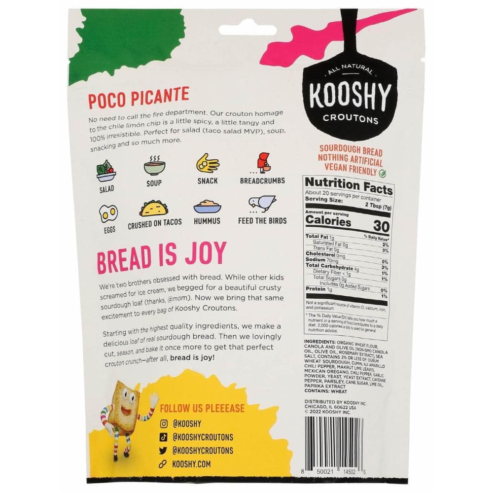 KOOSHY Grocery > Bread KOOSHY: Poco Picante Croutons, 5 oz