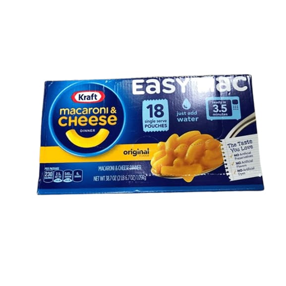 Kraft Easy Mac Microwavable Macaroni & Cheese, 38.7 Ounce - ShelHealth.Com
