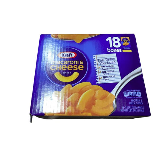 Kraft Macaroni and Cheese 7.25 oz., 18 Count - ShelHealth.Com