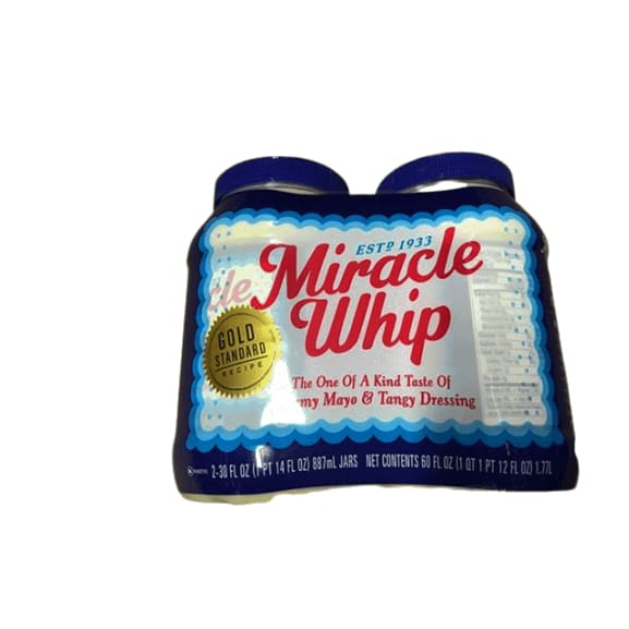 Kraft Miracle Whip Dressing Plastic Jar 30 oz (Pack of 2) - ShelHealth.Com