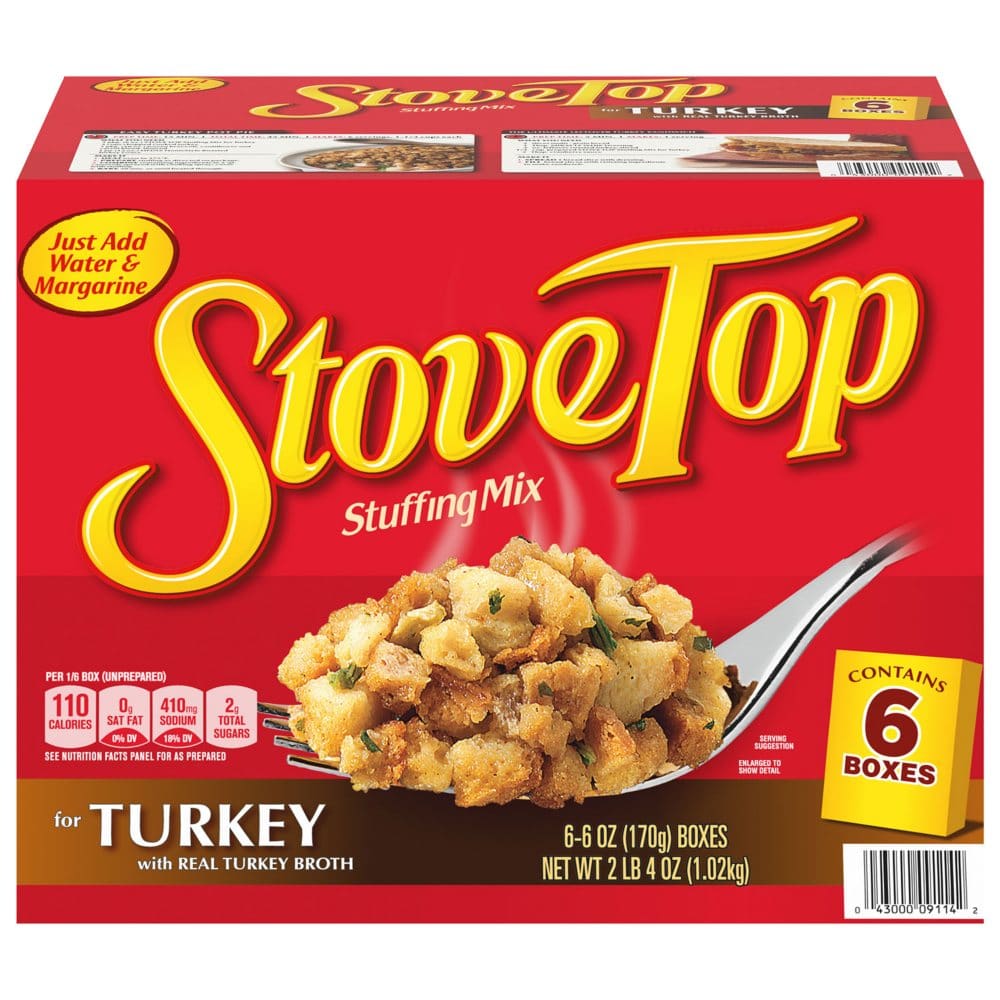 Kraft Stove Top Turkey Stuffing Mix (6 oz. 6 pk.) - Pasta & Boxed Meals - Kraft Stove
