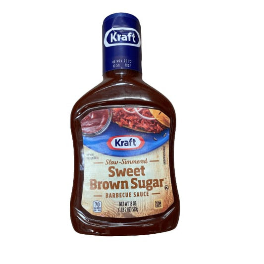 Kraft Kraft Sweet Brown Sugar Slow-Simmered Barbecue BBQ Sauce, 18 oz Bottle