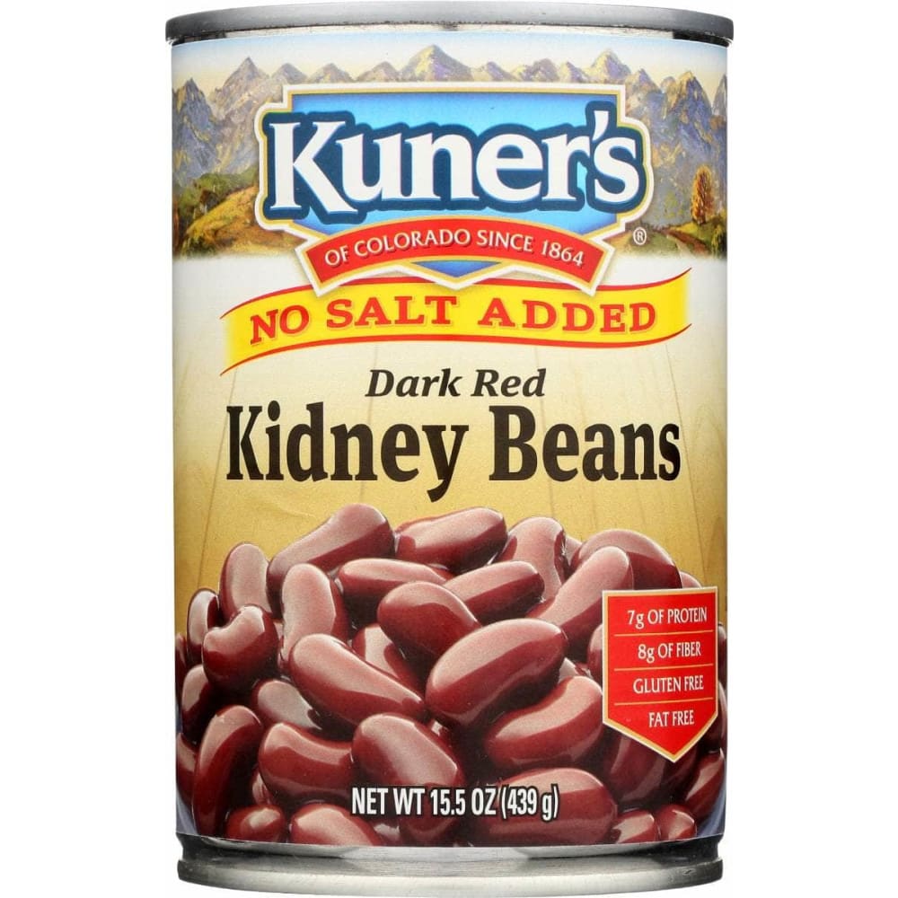 KUNERS KUNERS No Salt Added Dark Red Kidney Beans, 15.5 oz