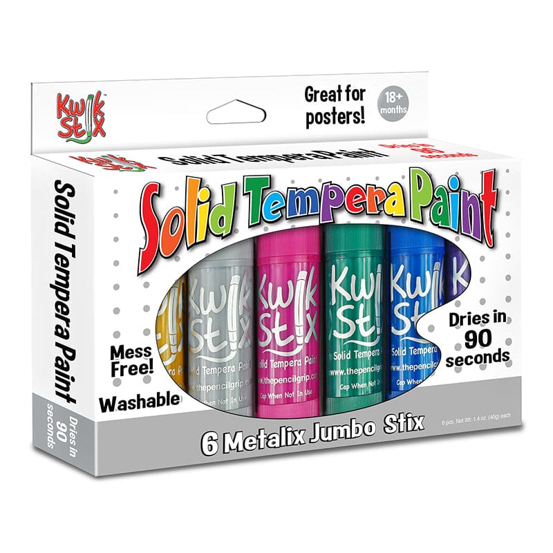 Kwik Stix Paint 6 Metallic Colors Jumbo (Pack of 3) - Paint - The Pencil Grip