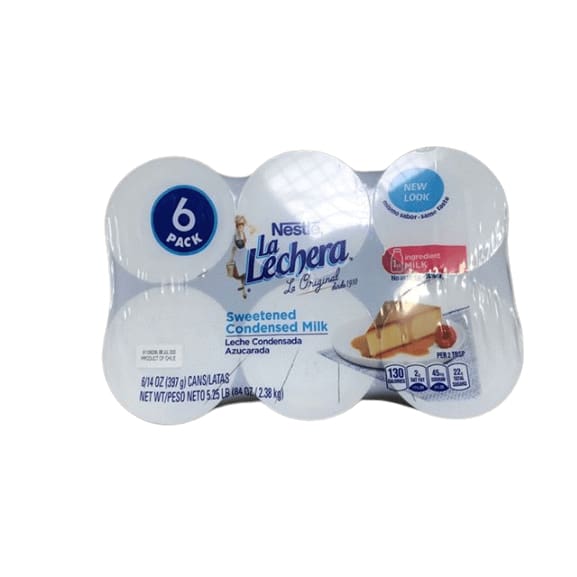 La Lechera Sweetened Condensed Milk, 14 Ounce (Pack of 6) - ShelHealth.Com