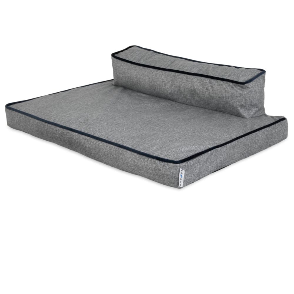 LA Z BOY Beau Indoor-Outdoor Dog Bolster Grey 1ea-36 in X 27 in - Pet Supplies - La Z Boy