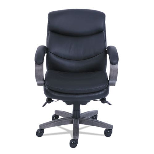 La-Z-Boy Woodbury Mid-back Executive Chair Supports Up To 300 Lb 18.75 To 21.75 Seat Height Black Seat/back Weathered Gray Base - Furniture