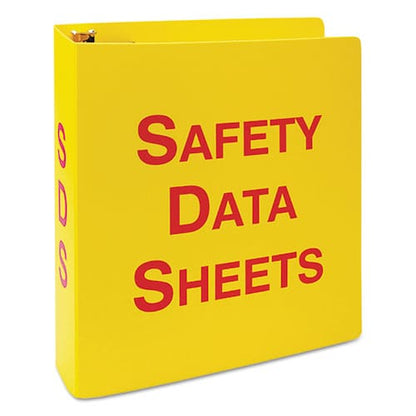 LabelMaster Ghs Sds Binder 3 Rings 2.5 Capacity 11 X 8.5 Yellow/red - School Supplies - LabelMaster®