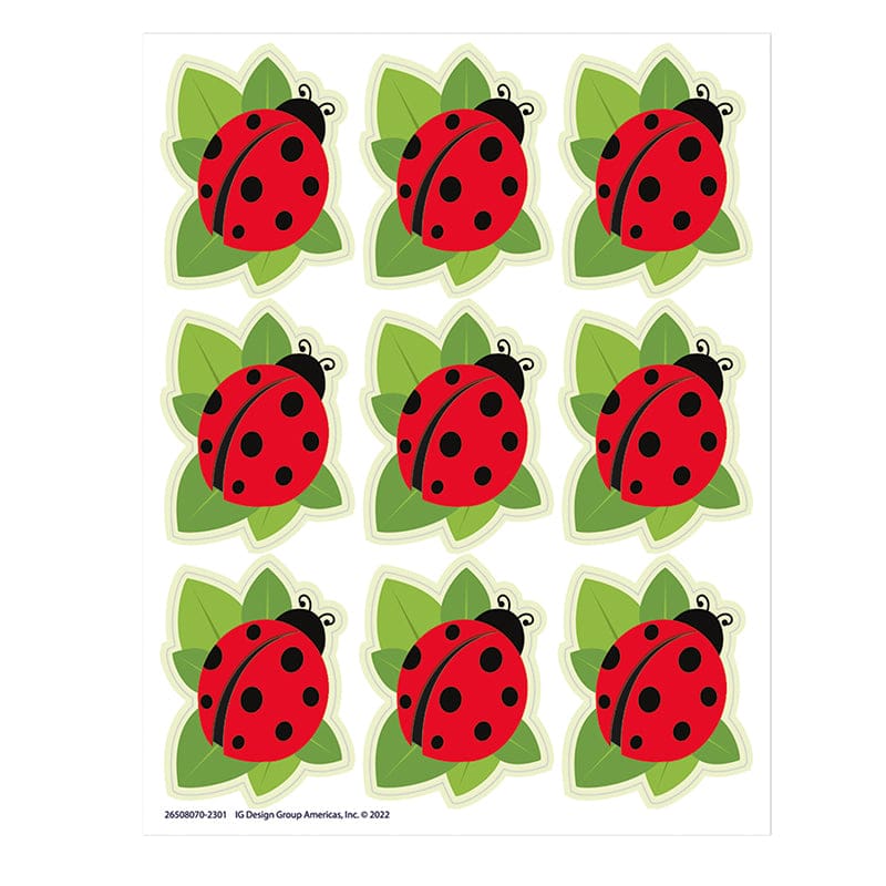 Ladybugs Stickers Giant (Pack of 12) - Stickers - Eureka