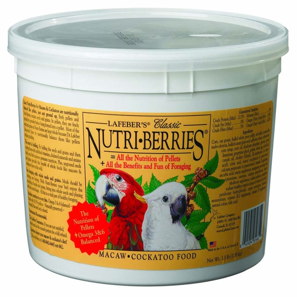 Lafeber Company Classic Nutri-Berries Macaw and Cockatoo Food 3.5 lb - Pet Supplies - Lafeber