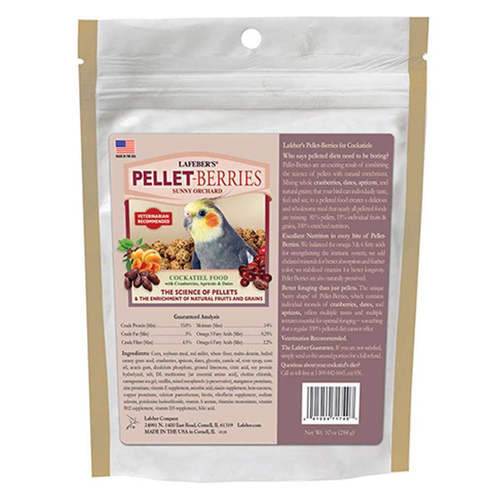Lafeber Company Pellet-Berries Sunny Orchard Cockatiel Food 10 oz - Pet Supplies - Lafeber