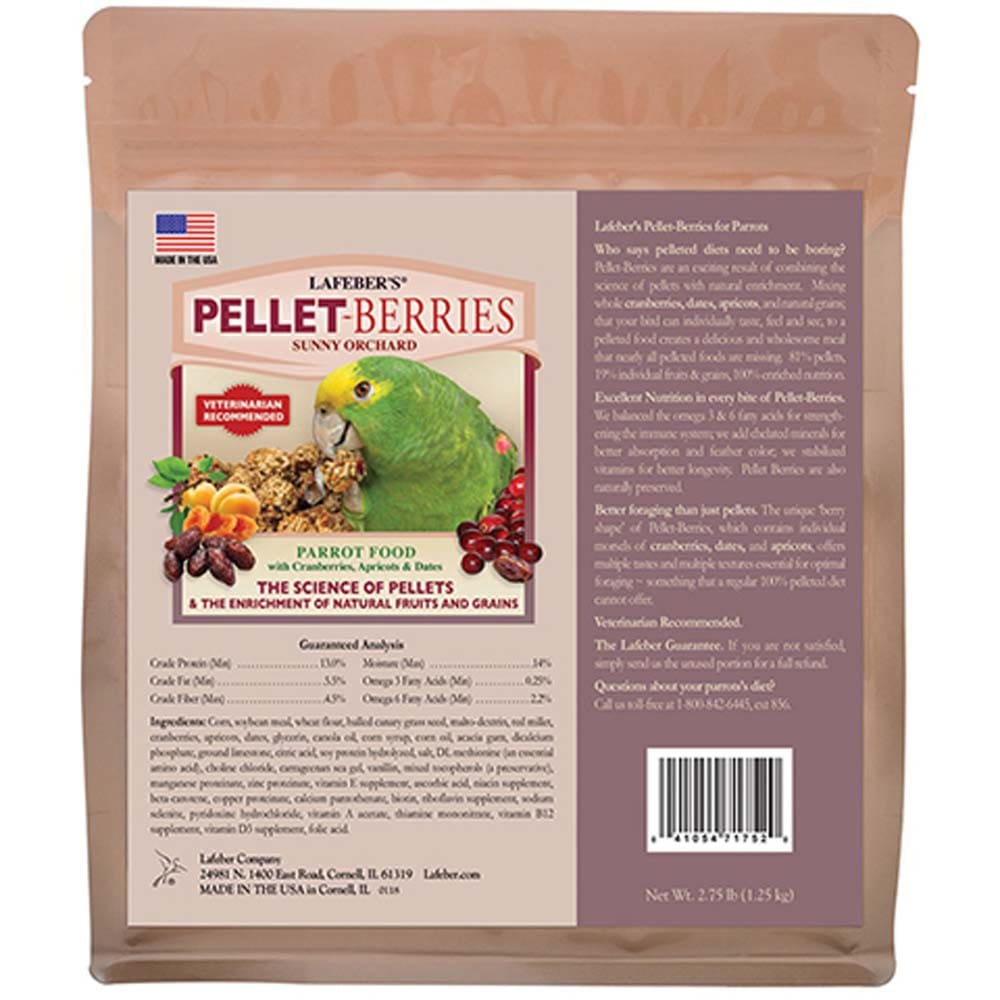 Lafeber Company Pellet-Berries Sunny Orchard Parrot Food 2.75 lb - Pet Supplies - Lafeber