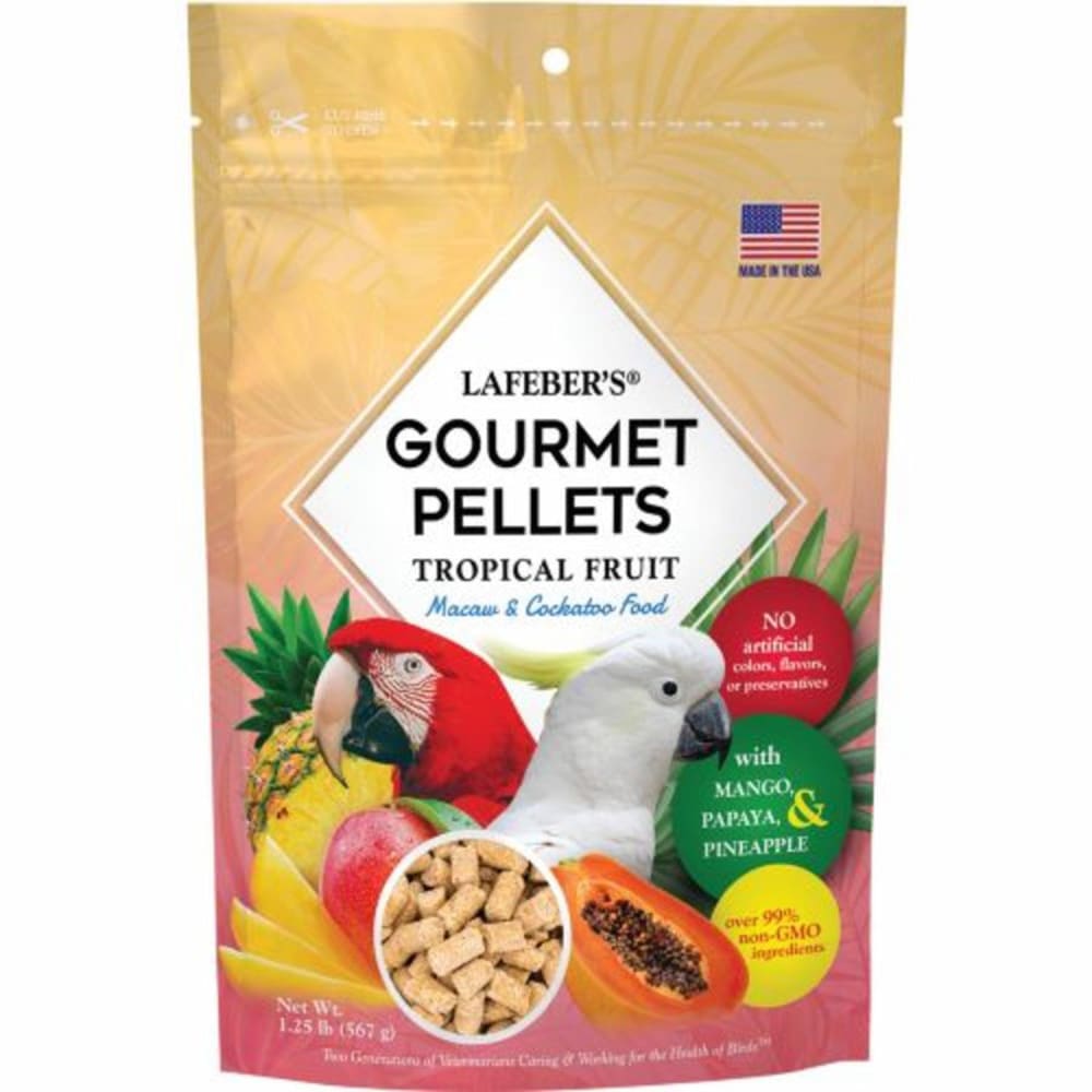 Lafeber Company Tropical Fruit Gourmet Pellets Macaw Bird Food 1.25 Pounds - Pet Supplies - Lafeber