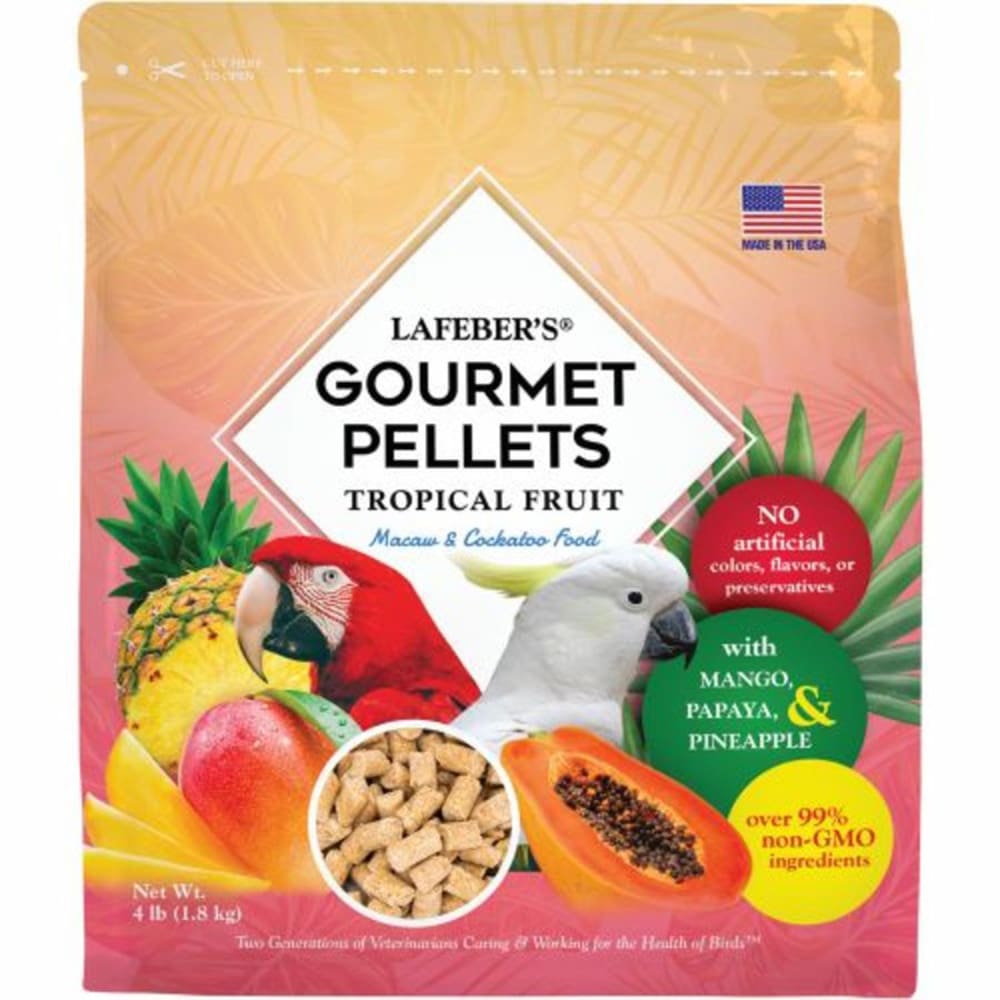Lafeber Company Tropical Fruit Gourmet Pellets Macaw Bird Food 4 Pounds - Pet Supplies - Lafeber
