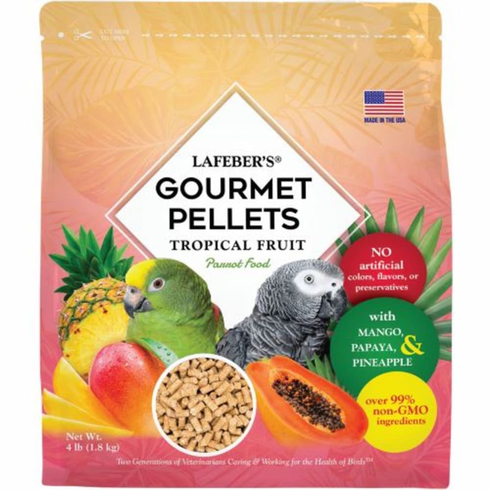 Lafeber Company Tropical Fruit Gourmet Pellets Parrot Bird Food 4 Pounds - Pet Supplies - Lafeber