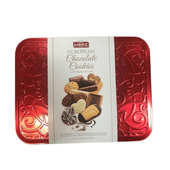Lambertz European Chocolate Cookies Tin, 35 oz. - ShelHealth.Com