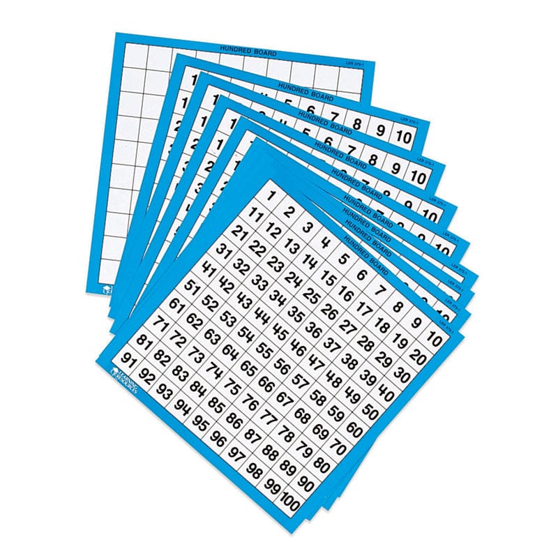 Laminated Hundreds Cards 10/Pk 11 X 11 (Pack of 6) - Place Value - Learning Resources