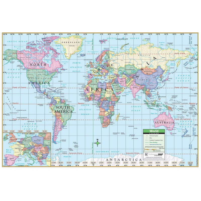Laminated World Notebook Maps With World Facts 10Pk (Pack of 3) - Maps & Map Skills - The Map Shop / Kappa Map Group
